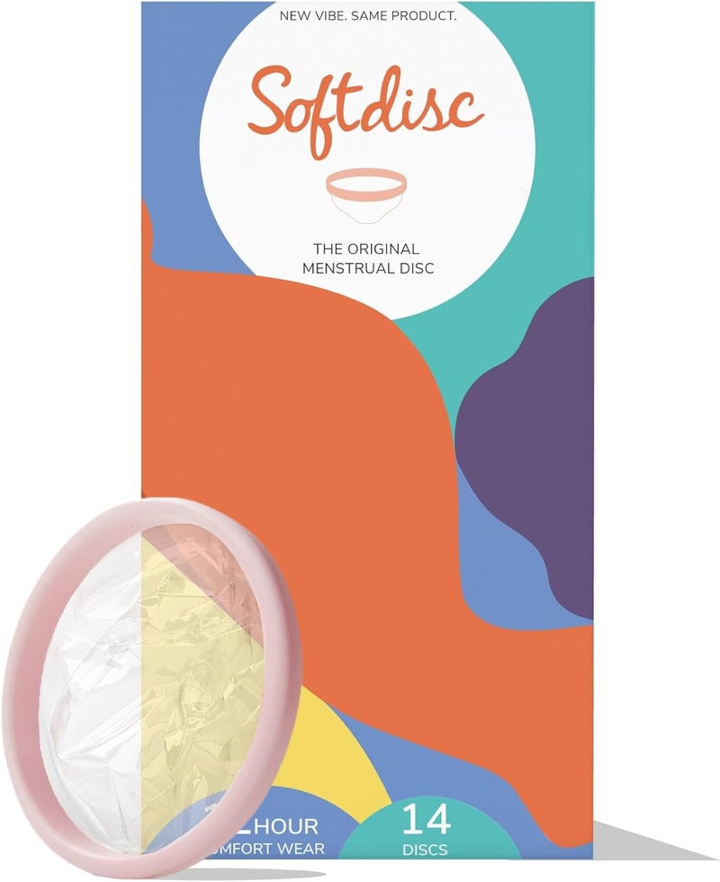 Softcup Softdisc Menstrual Discs | Disposable Period Discs | Tampon, Pad, and Cup Alternative | Capacity of 3 Super Tampons | HSA or FSA Eligible | 14 Count - Image 1